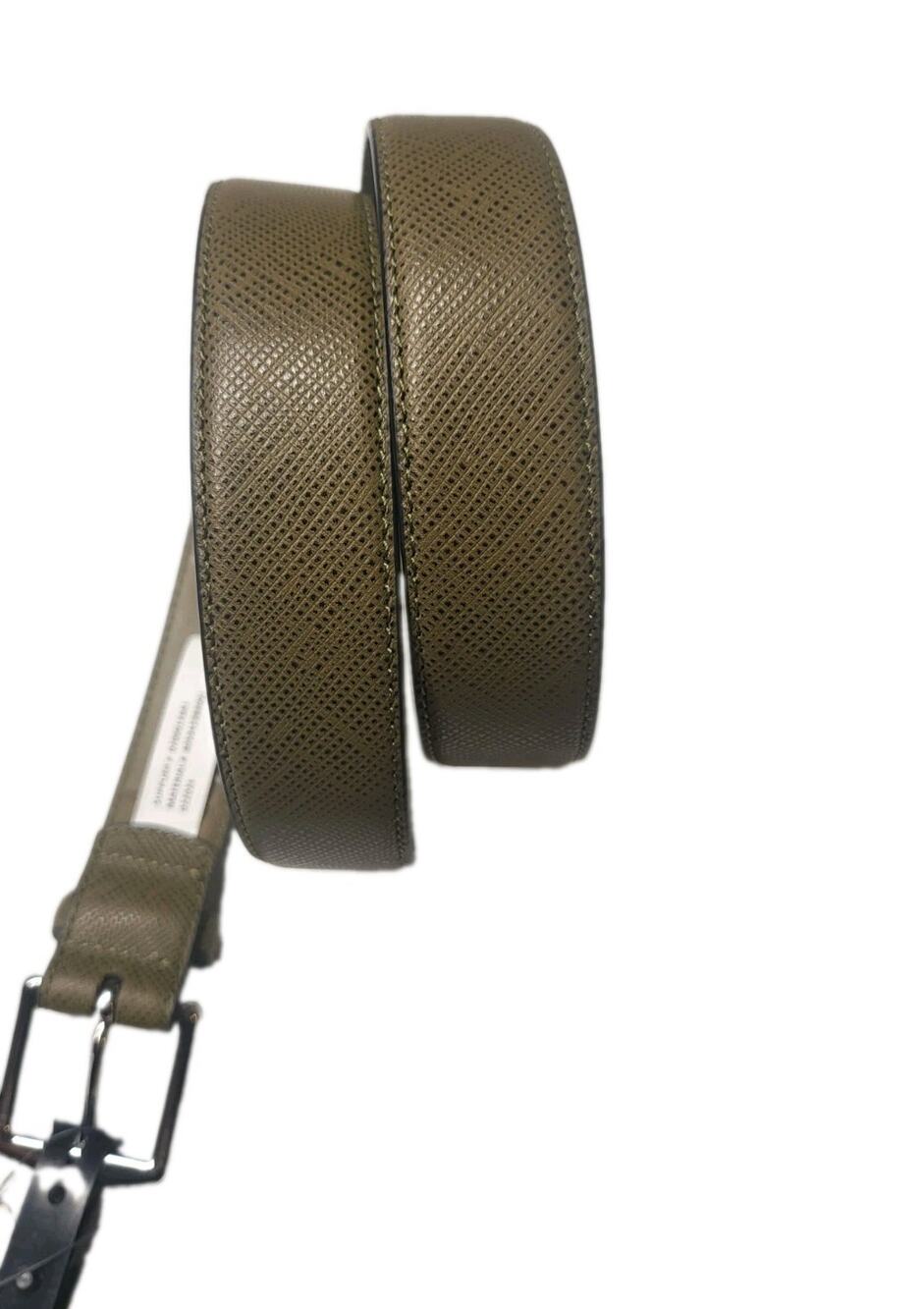 Polo Ralph Lauren Olive Green Dress Leather Belt Men's Size 34, 36
